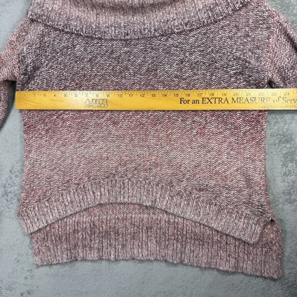 American Eagle Off The Shoulder Pink Sweater Knit Metallic Coquette Balletcore